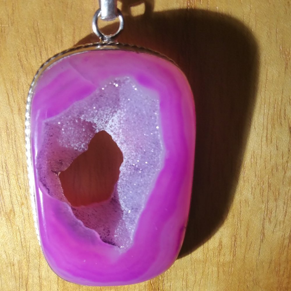 NATURAL HOLE DRUZY WITH CRYSTAL FORMATION